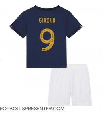 Frankrike Olivier Giroud #9 Hemmatröja Barn VM 2022 Kortärmad (+ korta byxor)